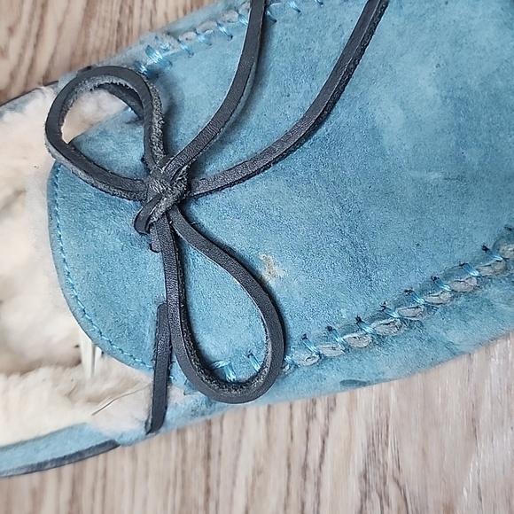 Ugg Dakota Atlantic Slippers Australia Womens Loafer Aqua Teal Moccasin - Picture 10 of 16